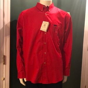 Bugle Boy Mens red Button Up Shirt Size XL
